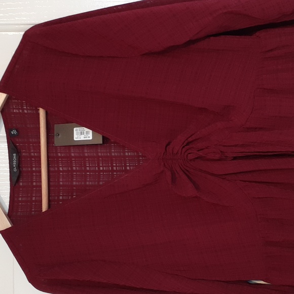 BNWT Glassons sz 12 maroon red long sleeve dress - Picture 8 of 10